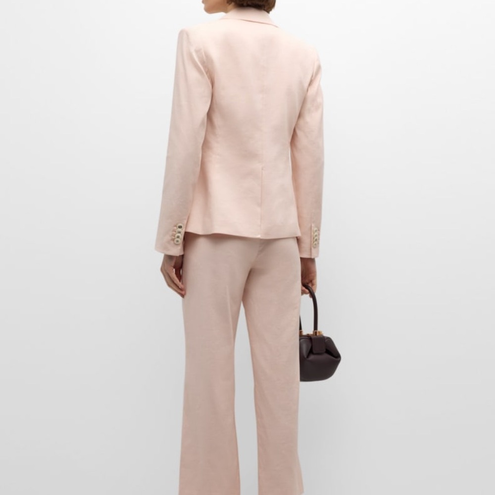 Veronica Beard Pink Linen Cutaway Dickey Jacket NWOT - Picture 6 of 11